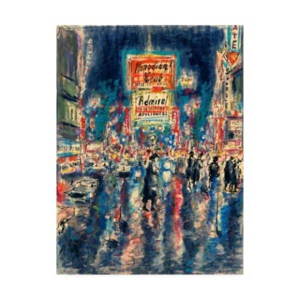 Peter Potter 'New York Times Square' Canvas Art, 18x24, Trademark Fine Art, Mfr#: ALI45611-C1824GG